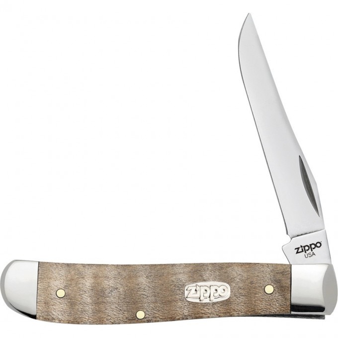 Нож перочинный ZIPPO NATURAL CURLY MAPLE WOOD MINI TRAPPER + ЗАЖИГАЛКА 50606_207 Нож перочинный ZIPPO NATURAL CURLY MAPLE WOOD MINI TRAPPER + ЗАЖИГАЛКА 50606_207
