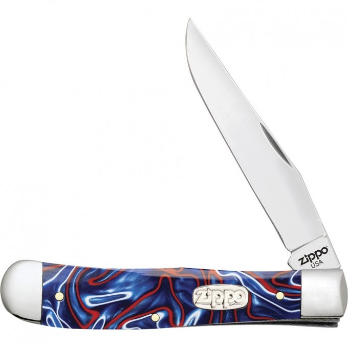 Нож перочинный ZIPPO PATRIOTIC KIRINITE SMOOTH TRAPPER + ЗАЖИГАЛКА 50511_207 Нож перочинный ZIPPO PATRIOTIC KIRINITE SMOOTH TRAPPER + ЗАЖИГАЛКА 50511_207