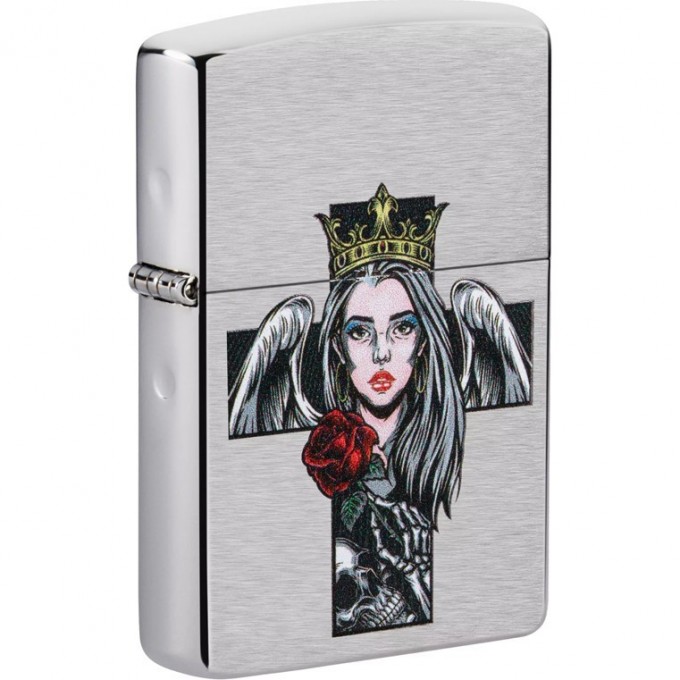 Зажигалка ZIPPO CROSS, QUEEN & SKULL 49262 Зажигалка ZIPPO CROSS, QUEEN & SKULL 49262