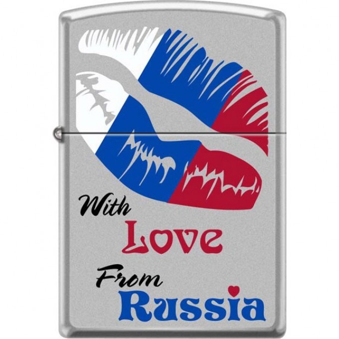 Зажигалка ZIPPO 205 WITH LOVE FROM RUSSIA Зажигалка ZIPPO 205 WITH LOVE FROM RUSSIA